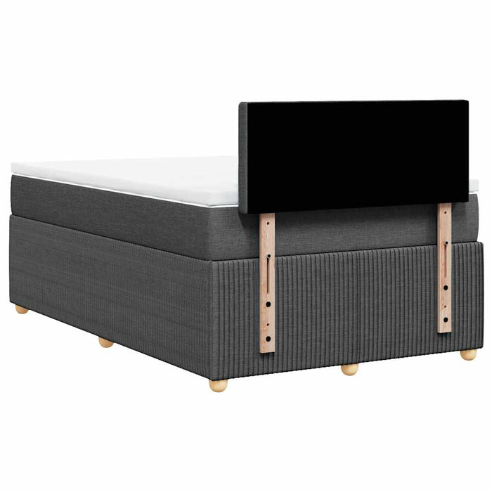 Pat box spring cu saltea, gri închis, 120x190 cm, textil - WALTI WALTI