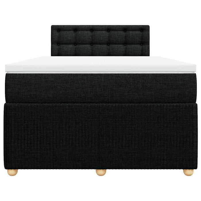 Pat box spring cu saltea, negru, 120x190 cm, catifea WALTI