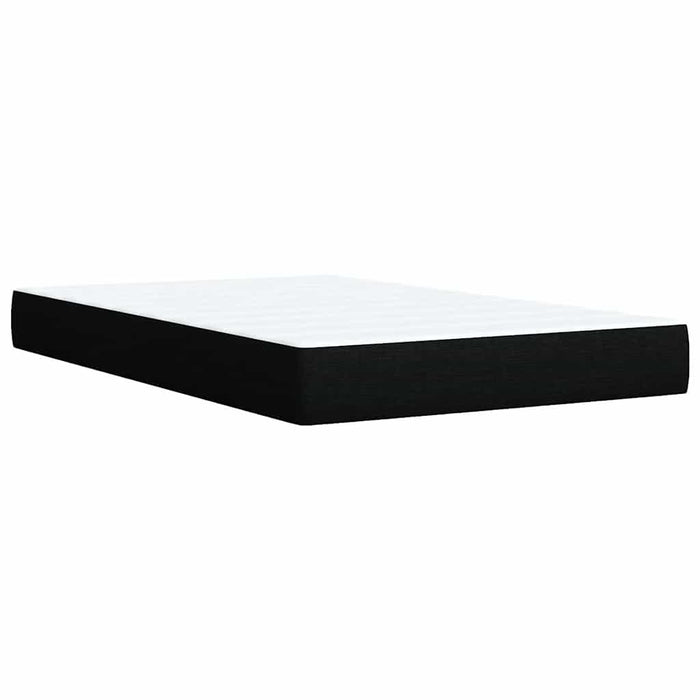 Pat box spring cu saltea, negru, 120x190 cm, catifea WALTI