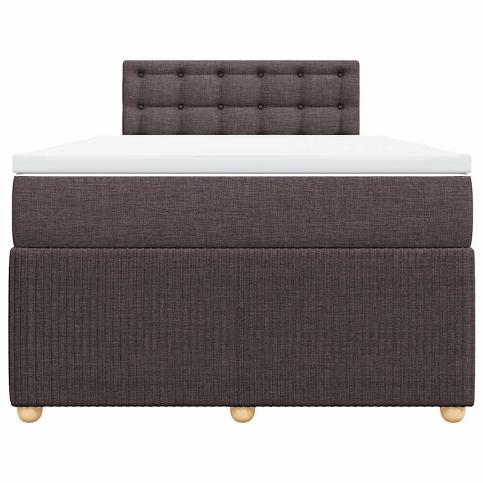 Pat box spring cu saltea, maro închis, 120x190 cm, textil - WALTI WALTI