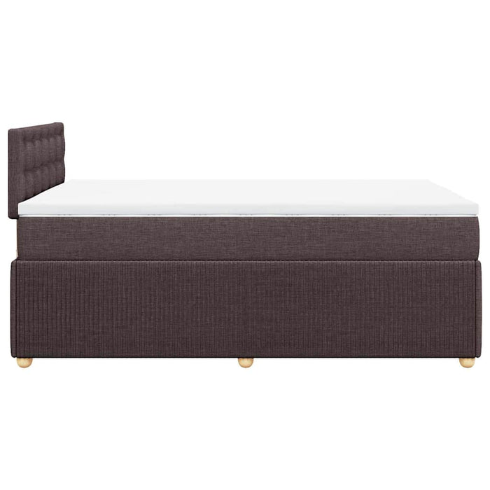 Pat box spring cu saltea, maro închis, 120x190 cm, textil - WALTI WALTI
