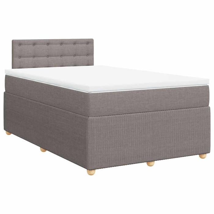 Pat box spring cu saltea, taupe, 120x190 cm material textil - WALTI WALTI