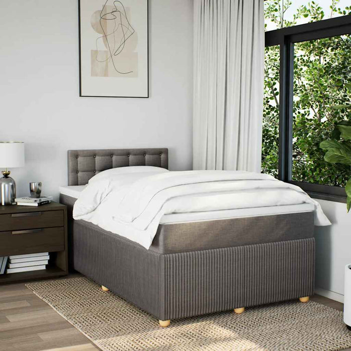 Pat box spring cu saltea, taupe, 120x190 cm material textil - WALTI WALTI