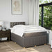 Pat box spring cu saltea, taupe, 120x190 cm material textil - WALTI WALTI