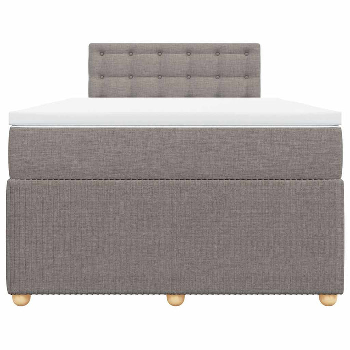 Pat box spring cu saltea, taupe, 120x190 cm material textil - WALTI WALTI