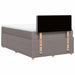 Pat box spring cu saltea, taupe, 120x190 cm material textil - WALTI WALTI