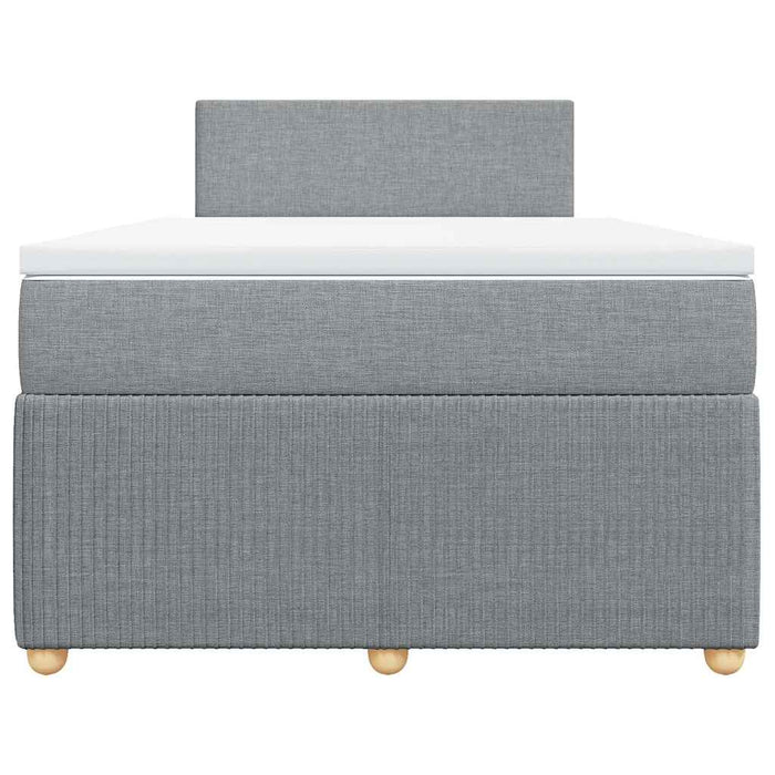 Pat continental cu saltea, gri deschis, 120x200 cm, textil - WALTI WALTI