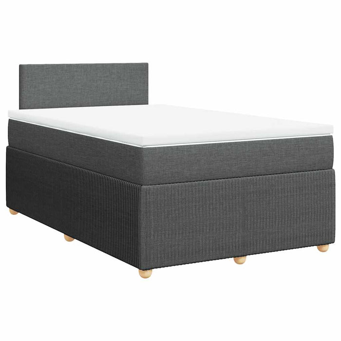 Pat box spring cu saltea, gri închis, 120x200 cm, textil - WALTI WALTI