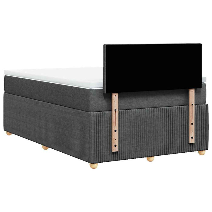 Pat box spring cu saltea, gri închis, 120x200 cm, textil - WALTI WALTI