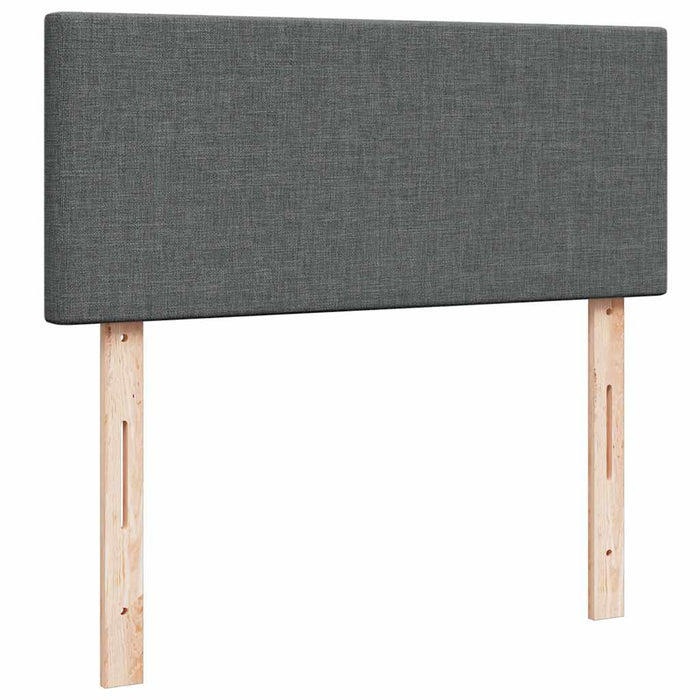 Pat box spring cu saltea, gri închis, 120x200 cm, textil - WALTI WALTI