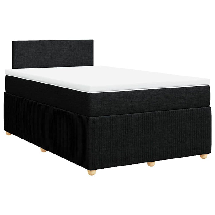 Pat box spring cu saltea, negru, 120x200 cm, textil - WALTI WALTI