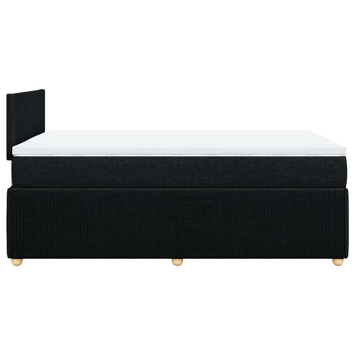 Pat box spring cu saltea, negru, 120x200 cm, textil - WALTI WALTI
