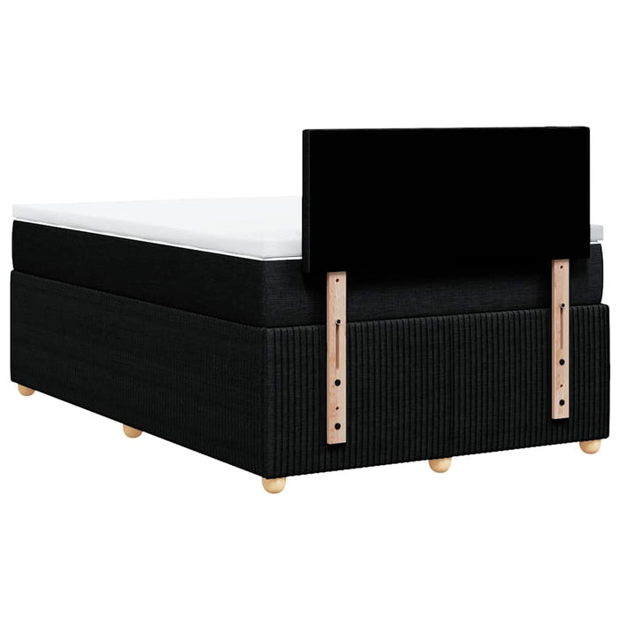 Pat box spring cu saltea, negru, 120x200 cm, textil - WALTI WALTI