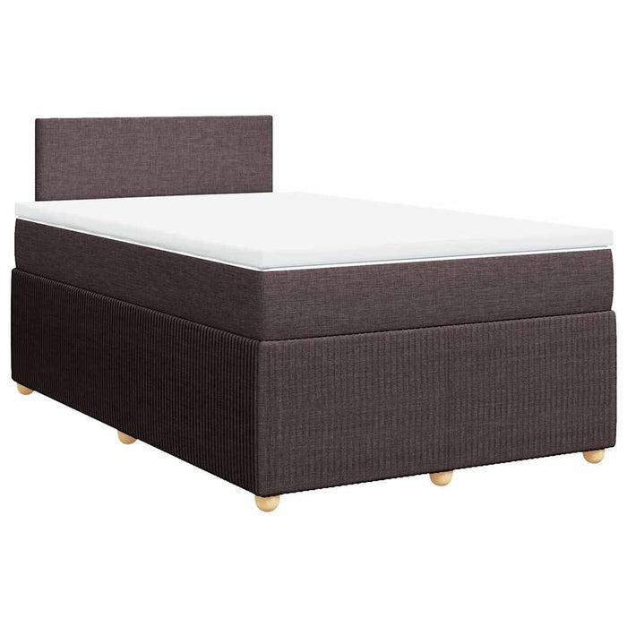 Pat box spring cu saltea, maro închis, 120x200 cm, textil - WALTI WALTI