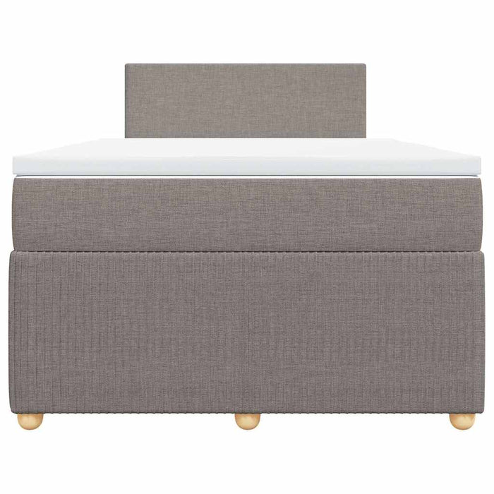 Pat box spring cu saltea, gri taupe, 120x200 cm, textil - WALTI WALTI