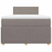 Pat box spring cu saltea, gri taupe, 120x200 cm, textil - WALTI WALTI