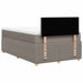 Pat box spring cu saltea, gri taupe, 120x200 cm, textil - WALTI WALTI