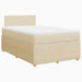 Pat box spring cu saltea, crem, 120x200 cm, textil - WALTI WALTI