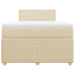 Pat box spring cu saltea, crem, 120x200 cm, textil - WALTI WALTI