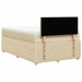 Pat box spring cu saltea, crem, 120x200 cm, textil - WALTI WALTI