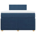 Pat box spring cu saltea, albastru, 120x200 cm, textil - WALTI WALTI