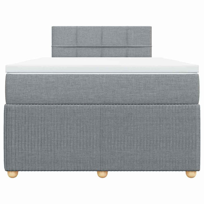 Pat continental cu saltea, gri deschis, 120x200 cm, textil - WALTI WALTI