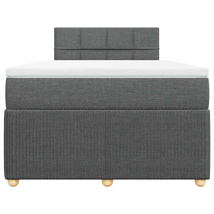 Pat box spring cu saltea, gri închis, 120x200 cm, textil - WALTI WALTI