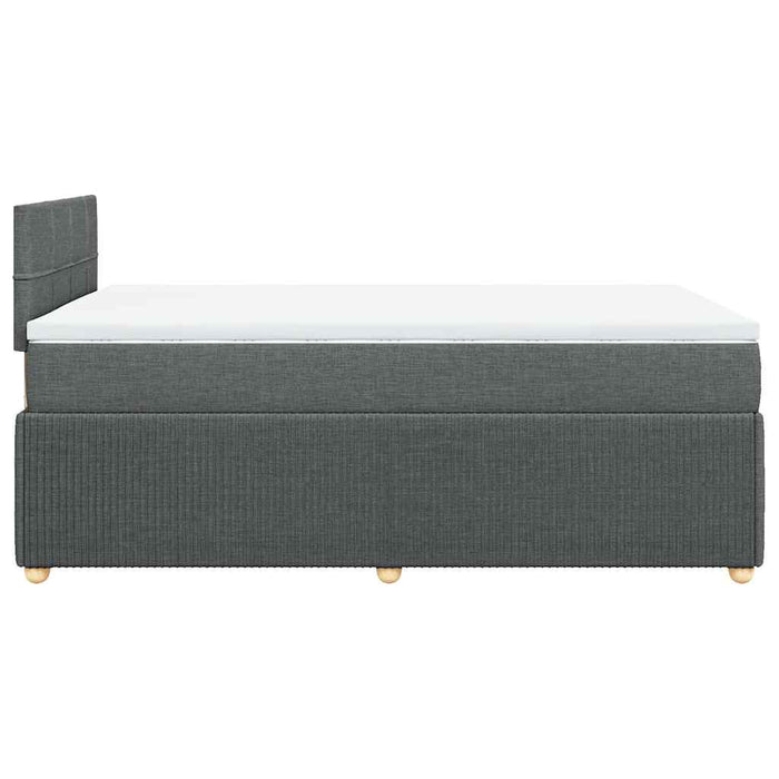 Pat box spring cu saltea, gri închis, 120x200 cm, textil - WALTI WALTI