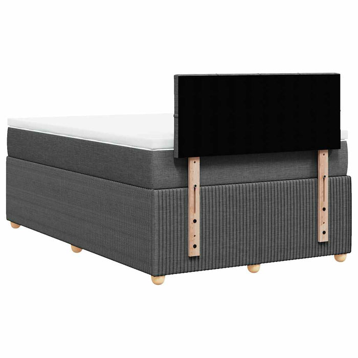 Pat box spring cu saltea, gri închis, 120x200 cm, textil - WALTI WALTI