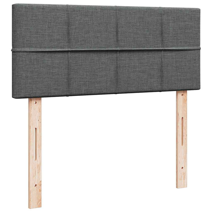 Pat box spring cu saltea, gri închis, 120x200 cm, textil - WALTI WALTI