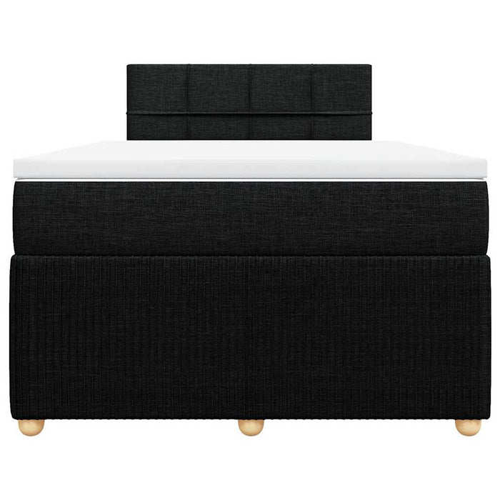 Pat box spring cu saltea, negru, 120x200 cm, textil - WALTI WALTI