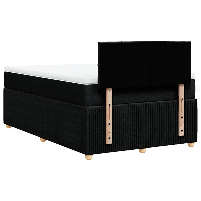 Pat box spring cu saltea, negru, 120x200 cm, textil - WALTI WALTI