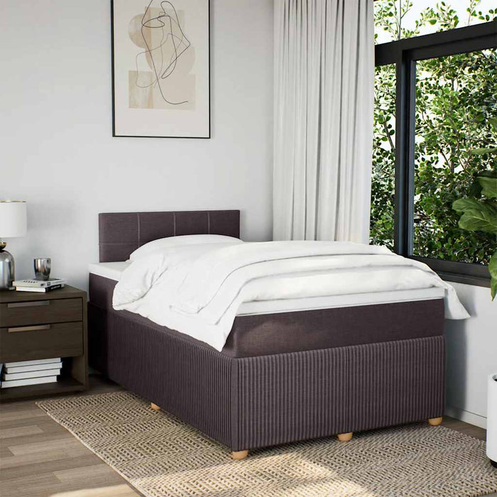 Pat box spring cu saltea, maro închis, 120x200 cm, textil - WALTI WALTI