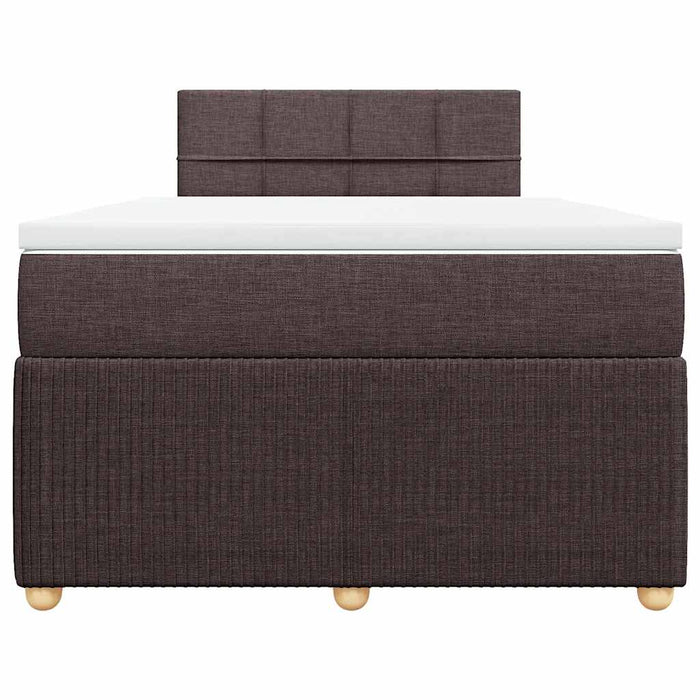 Pat box spring cu saltea, maro închis, 120x200 cm, textil - WALTI WALTI
