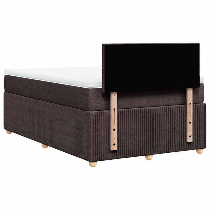 Pat box spring cu saltea, maro închis, 120x200 cm, textil - WALTI WALTI