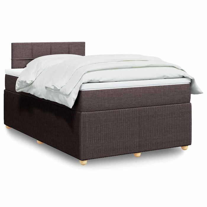 Pat box spring cu saltea, maro închis, 120x200 cm, textil - WALTI WALTI