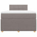 Pat box spring cu saltea, gri taupe, 120x200 cm, textil - WALTI WALTI