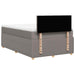 Pat box spring cu saltea, gri taupe, 120x200 cm, textil - WALTI WALTI