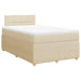 Pat box spring cu saltea, crem, 120x200 cm, textil - WALTI WALTI
