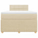 Pat box spring cu saltea, crem, 120x200 cm, textil - WALTI WALTI