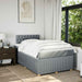 Pat continental cu saltea, gri deschis, 120x200 cm, textil - WALTI WALTI