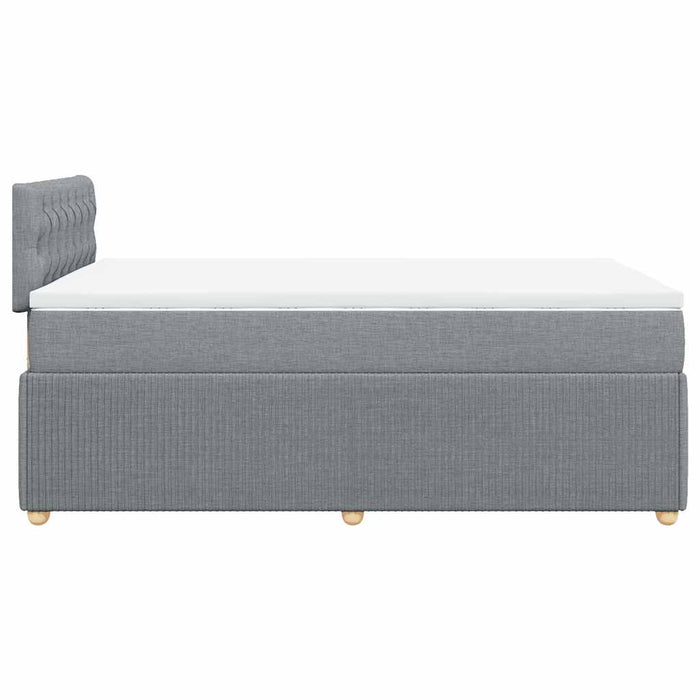 Pat continental cu saltea, gri deschis, 120x200 cm, textil - WALTI WALTI