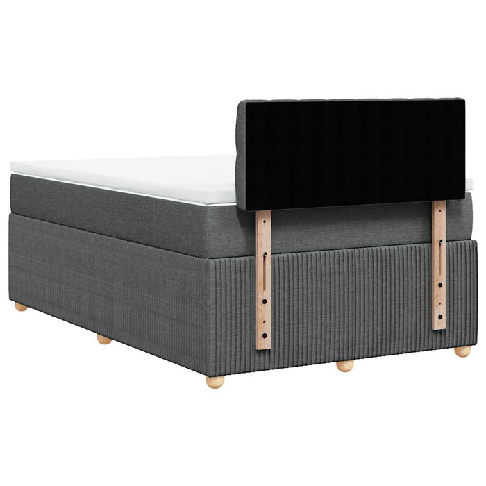 Pat box spring cu saltea, gri închis, 120x200 cm, textil - WALTI WALTI