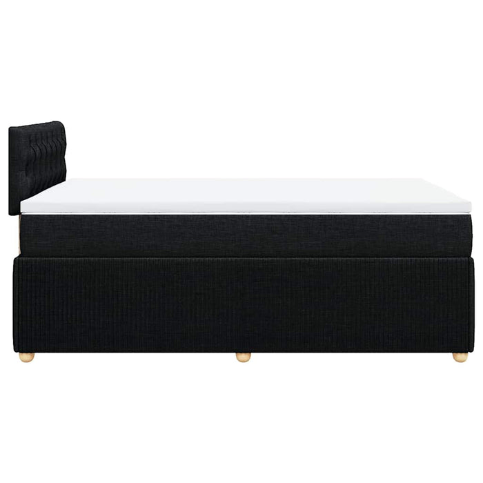 Pat box spring cu saltea, negru, 120x200 cm, textil - WALTI WALTI