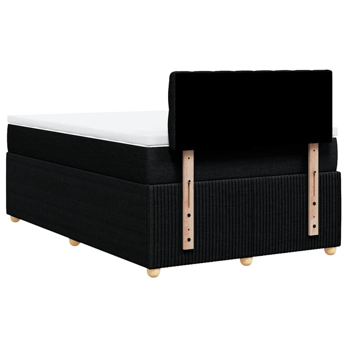 Pat box spring cu saltea, negru, 120x200 cm, textil - WALTI WALTI