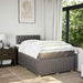 Pat box spring cu saltea, gri taupe, 120x200 cm, textil - WALTI WALTI