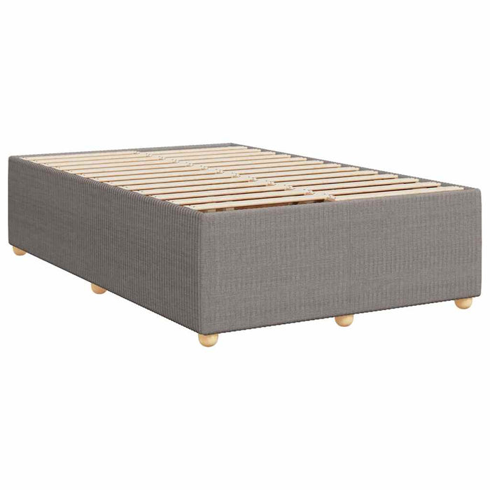 Pat box spring cu saltea, gri taupe, 120x200 cm, textil - WALTI WALTI