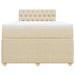 Pat box spring cu saltea, crem, 120x200 cm, textil - WALTI WALTI