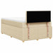 Pat box spring cu saltea, crem, 120x200 cm, textil - WALTI WALTI