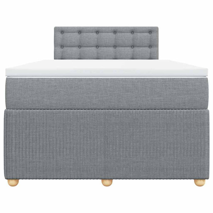 Pat continental cu saltea, gri deschis, 120x200 cm, textil - WALTI WALTI